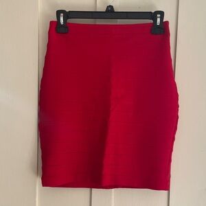 Express Bold Scarlet Pencil Skirt
